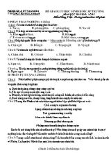 Đề giao lưu học sinh giỏi cấp trường môn Tiếng Việt Lớp 5 - Năm học 2015-2016 - Trường TH Kim An (Có đáp án)